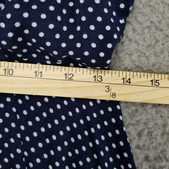 Lulus Dress Womens Medium Blue Polkadot Sleeveless Back Zip Retro Rockabilly - Picture 6 of 12